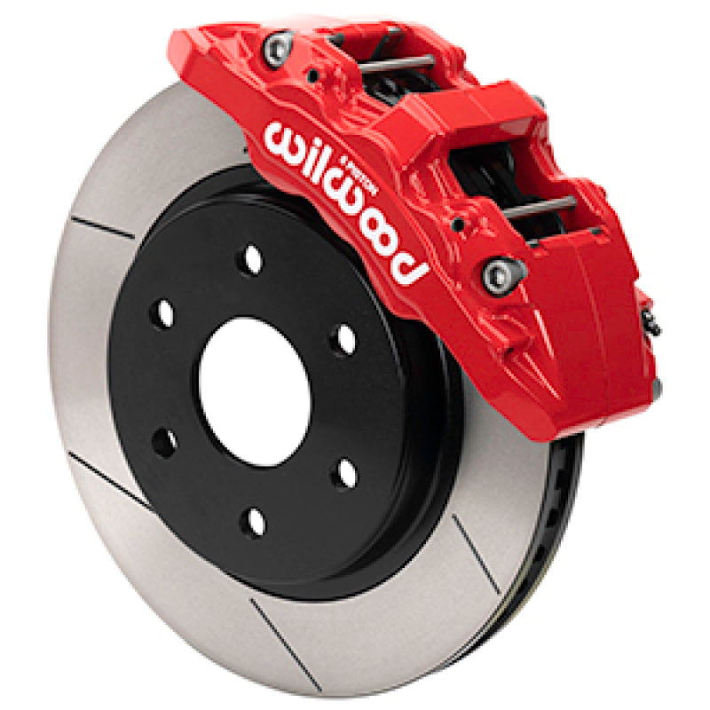 2017-2020 Ford F-150 Raptor Aero6-DM Slotted Front Brake Kit, Red