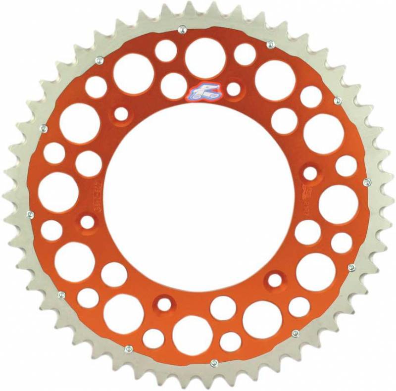 Twinring Heavy Duty Rear Grooved Sprocket, Orange - 48 Teeth