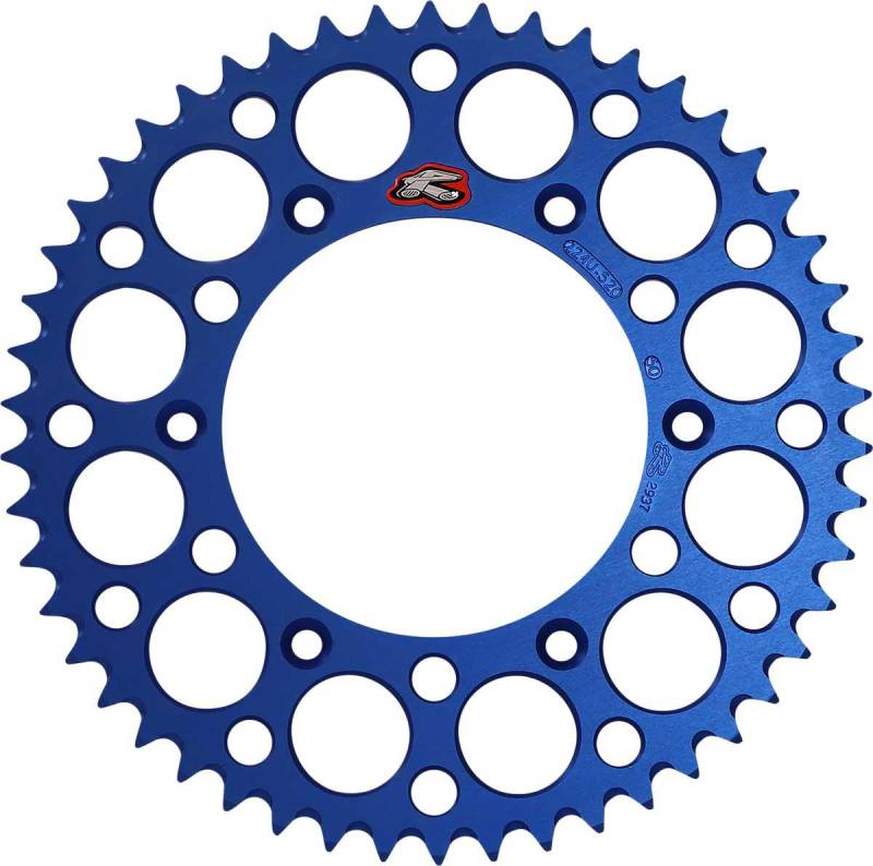 Ultralight Rear Grooved Sprocket, Blue - 50 Teeth
