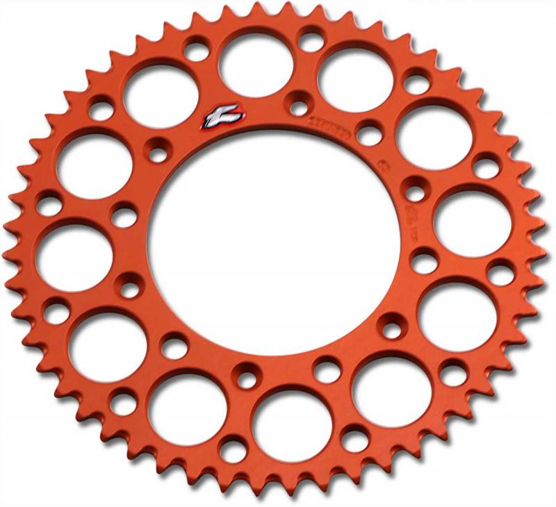 Ultralight Rear Grooved Sprocket, Orange - 52 Teeth