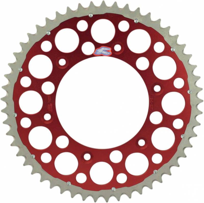 Twinring Heavy Duty Rear Grooved Sprocket, Red - 50 Teeth