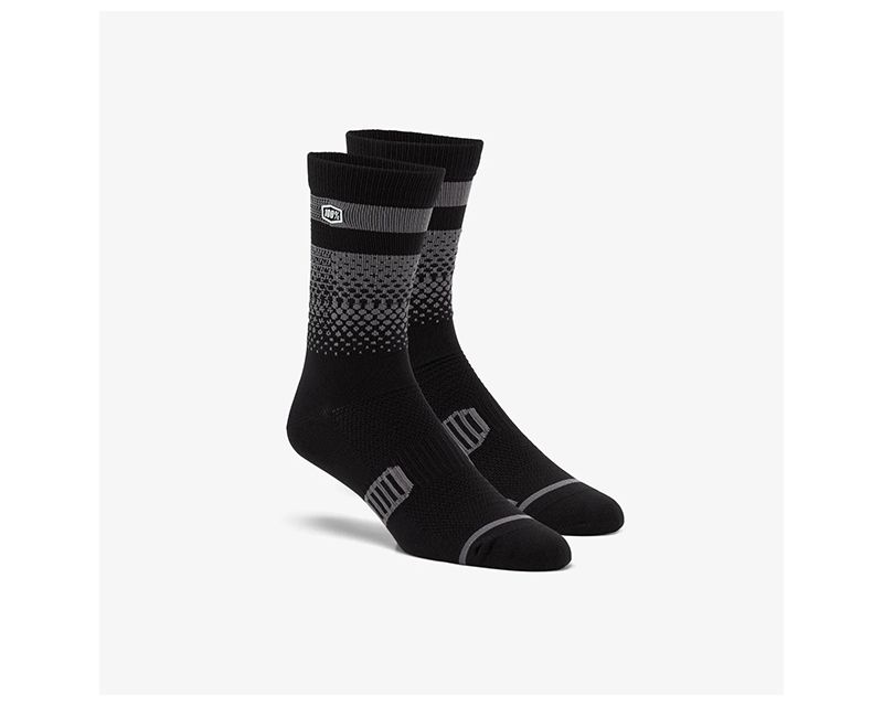 Picture of 100 Percent 24017-376-17 Advocate Performance Socks&#44; Black & Charcoal - Small & Medium