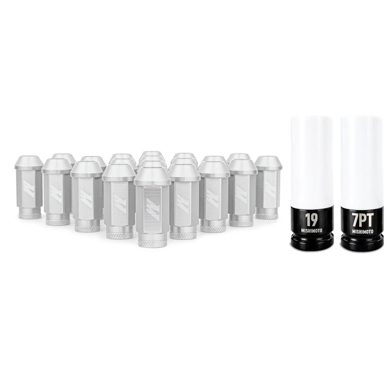MMLG-125-20LSL M12 x 1.25 in. Aluminum Locking Lug Nuts Set, Silver - 20 Piece