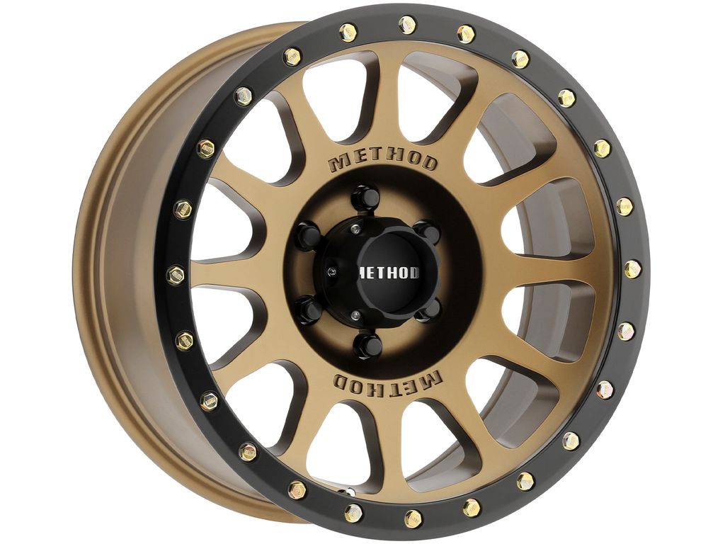 17 x 8.5 in. 25 mm Offset 6 x 5.5 in. Bolt Pattern 108 mm Center Bore MR305 NV Street Lock Wheel, Bronze & Black