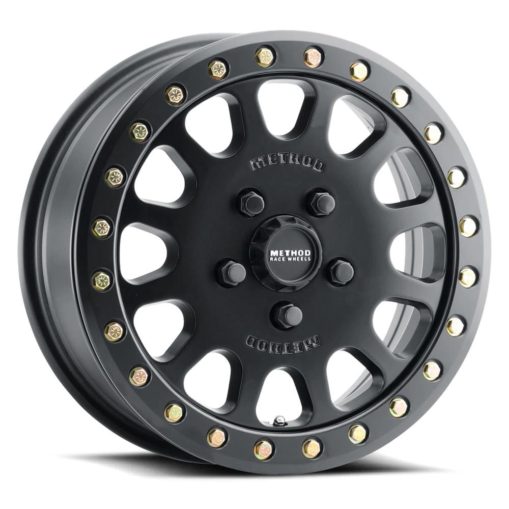 15 x 6 in. 49 mm Offset 5 x 4.5 in. Bolt Pattern 72 mm Center Bore MR401 UTV Beadlock Wheel, Matte Black