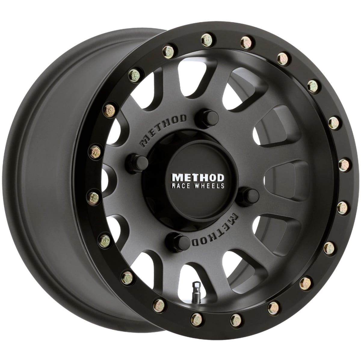 15 x 6 in. 49 mm Offset 5 x 4.5 in. Bolt Pattern 72 mm Center Bore MR401 UTV Beadlock Wheel, Titanium