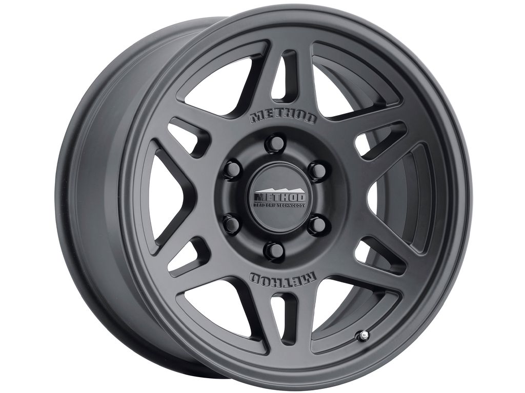18 x 9 in. 6 x 5.5 mm Bolt Pattern 18 mm Offset MR706 Bead Grip Wheel, Matte Black