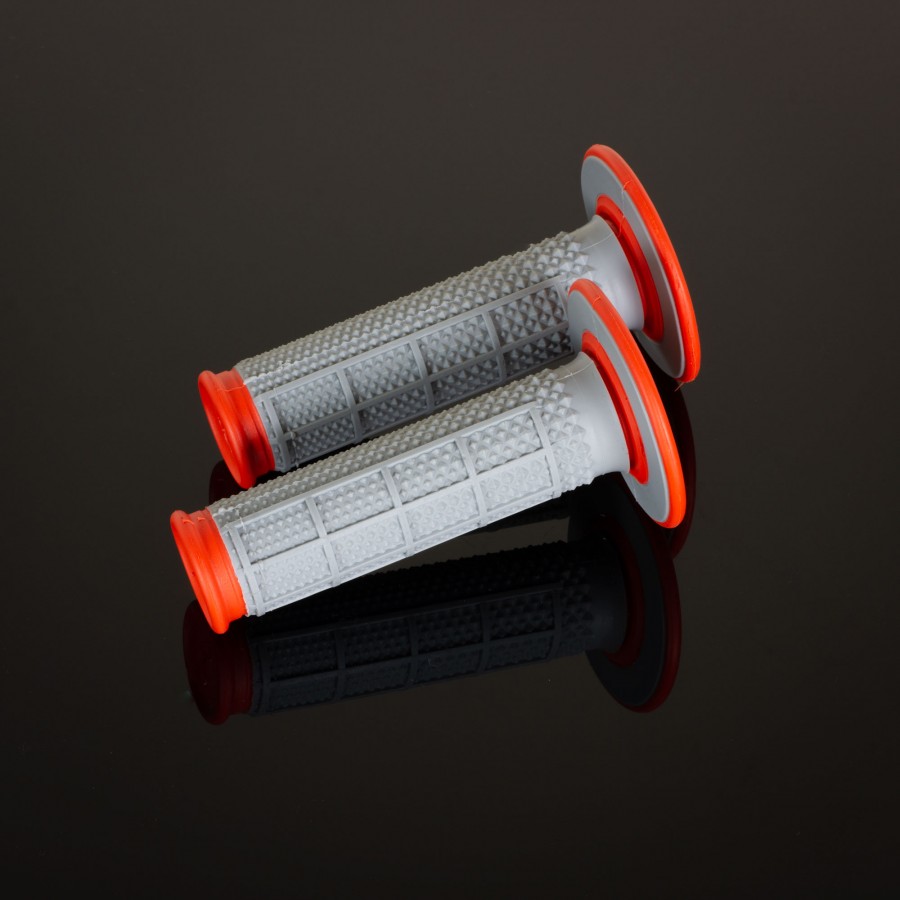 Renthal Dual Compound Grips - Twist Throttle - Orange, Tapered