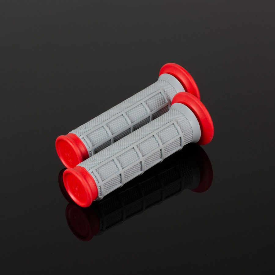 Renthal ATV Dual Compound Grips - Thumb Throttle - Red