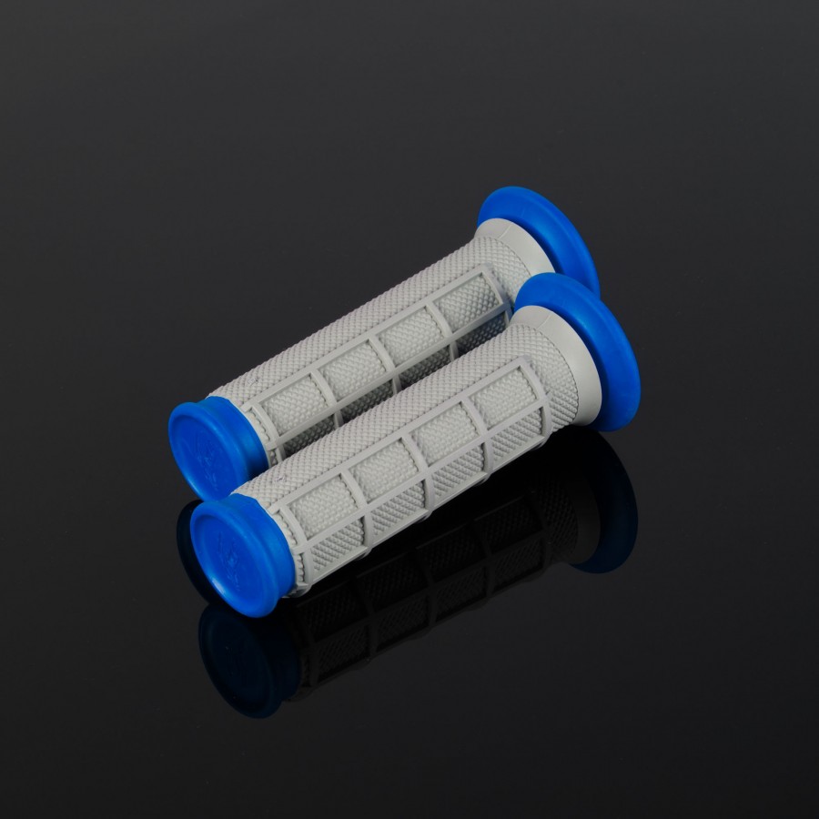 G170 Dual ATV Diamond & Waffle Grips, Blue