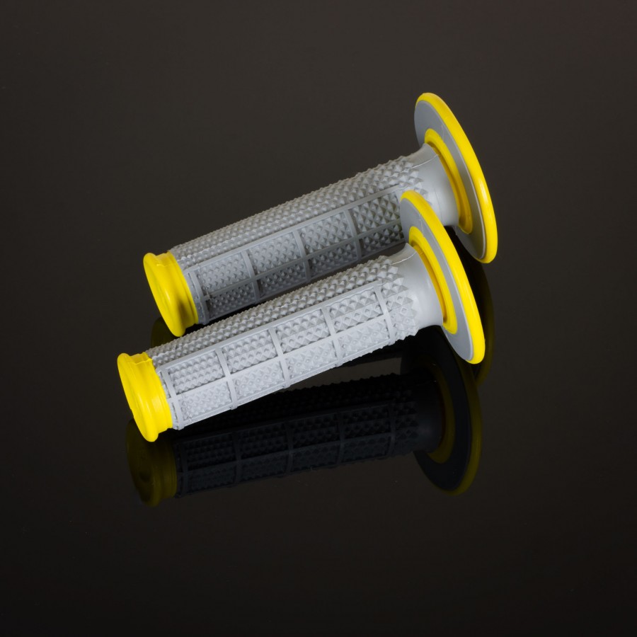 Tapered Dual Diamond & Waffle Grips, Yellow