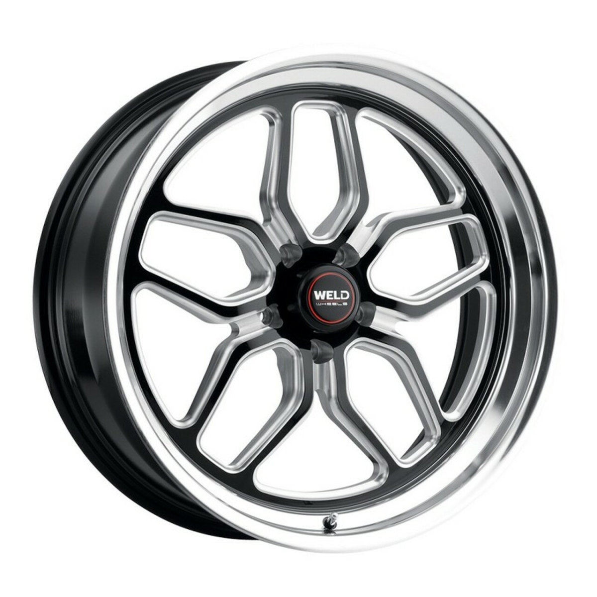 17 x 10 in. 5 x 127 mm Bolt Pattern 38 mm Offset 7 in. Backspacing Racing Laguna Drag Wheel, Gloss Black - 71.5 mm Center Bore