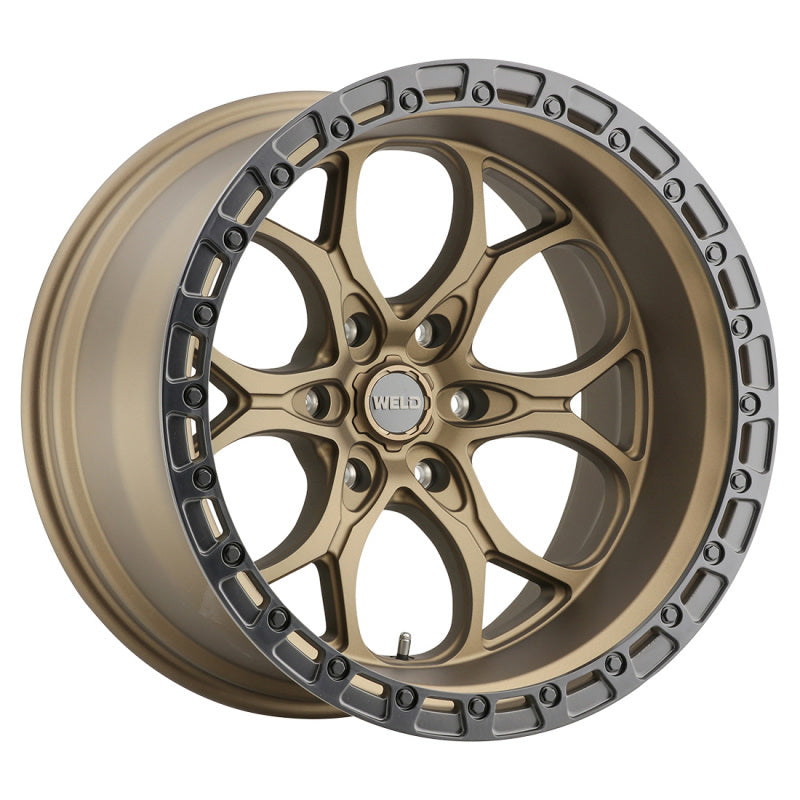 20 x 9 in. 6 x 135 mm Bolt Pattern 20 mm Offset 5.75 in. Backspacing Off-Road W106 Ledge Wheel, Satin Bronze & Black Ring - 87.1 mm Center Bore -  Weld, W10609089575