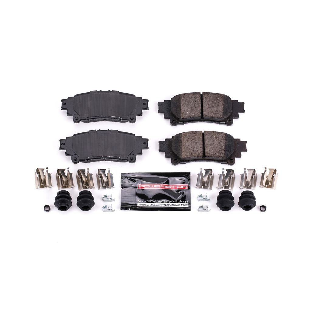 Rear Z23 Evolution Sport Brake Pads with Hardware for 2010-2015 Lexus RX350