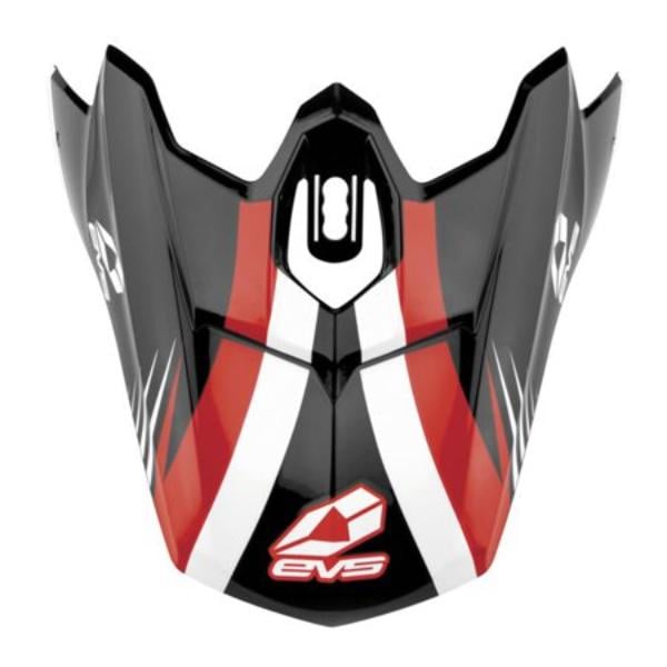 H16T3W-VSBKWR T3 Works Visor - Black, White & Red