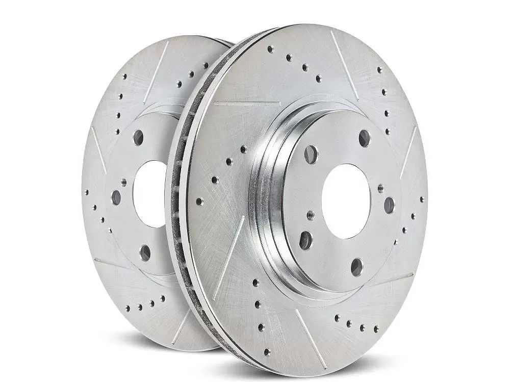 PowerStop AR8582XPR Rear Evolution Drilled & Slotted Rotors for 2000-2002 Ford Expedition, Pack of 2