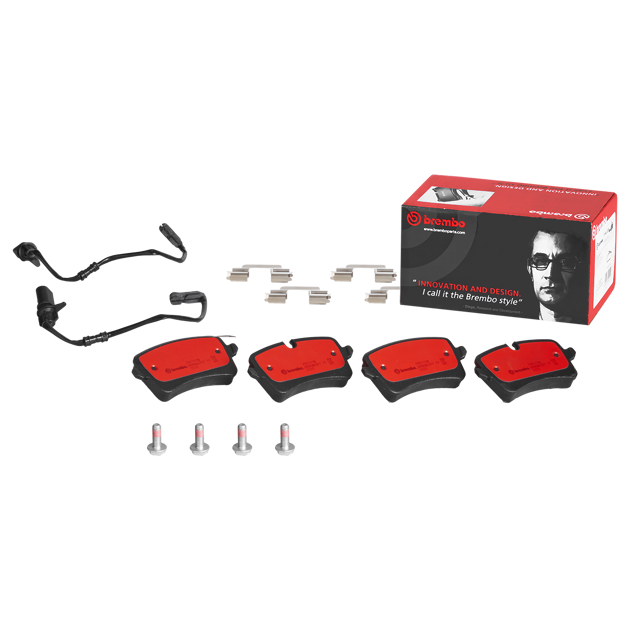 P85117N 17 mm Rear Premium NAO Ceramic OE Equivalent Pad for 2011-2016 Audi A8 Quattro, 2013-2018 Audi S8