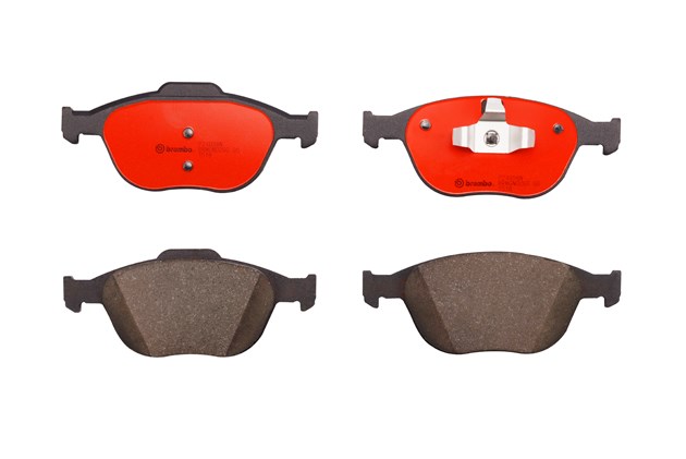 18 mm Front Premium NAO Ceramic OE Equivalent Pad for 2002-2004 Ford Focus, 2010-2013 Transit Connect