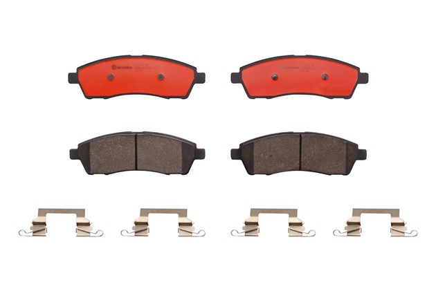 P24107N 18 mm Rear Premium NAO Ceramic OE Equivalent Pad for 2000-2005 Ford Excursion, 1999-2004 F-250 Super Duty
