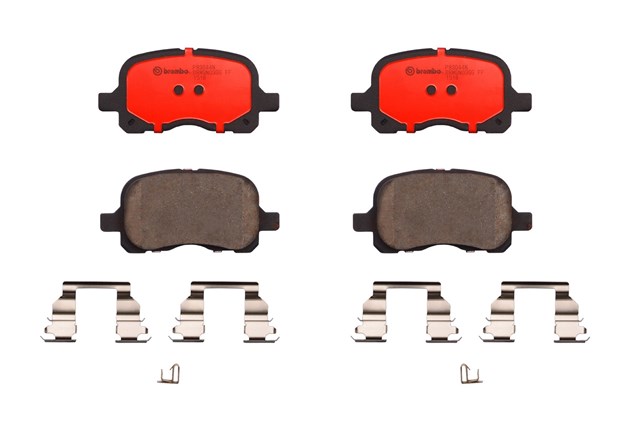 P83044N 17 mm Front Premium NAO Ceramic OE Equivalent Pad for 1998-2002 Chevrolet Prizm & Toyota Corolla