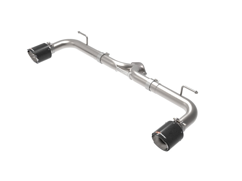 aFe 49-37014-C 2.5 in. Takeda 304 Stainless Steel Axle-Back Exhaust with Carbon Fiber Tips for 2014-2018 Mazda 3 L4 2.0L-2.5L