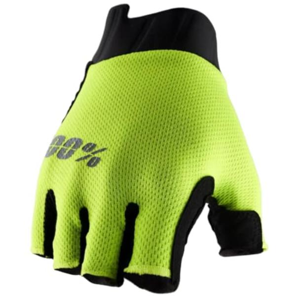 Picture of 100 Percent 10025-00008 Womens Exceeda Gel Short Finger Gloves&#44; Fluorescent Yellow - Large