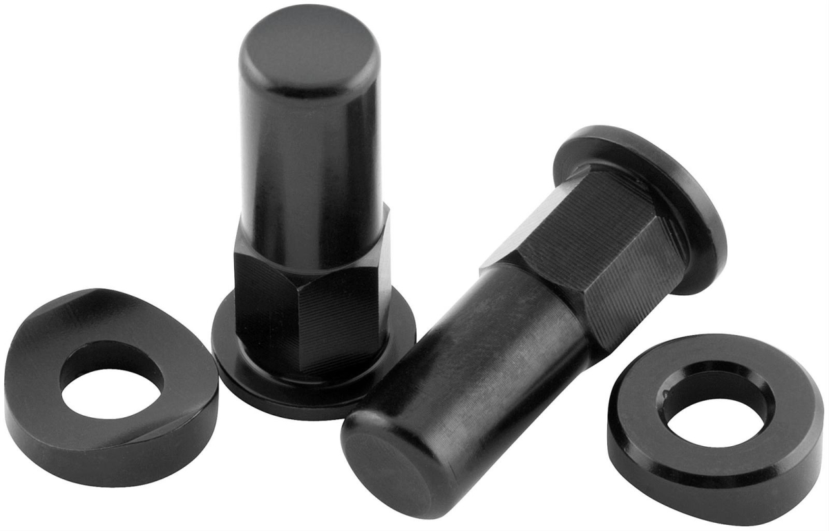 151628 Aluminum Black T6 Rim Lock Nuts, Pack of 2
