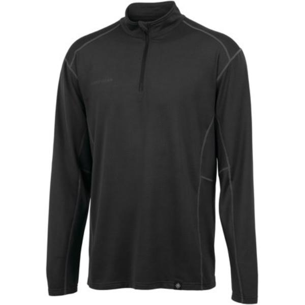 527598 Midweight Mens Base Layer Long Sleeve Top, Dark Gray - Small