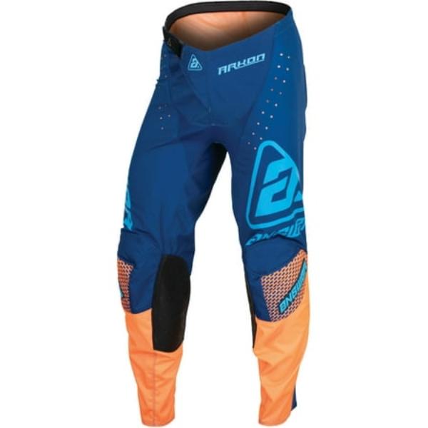 Picture of Answer 447939 A23.5 Arkon Boost Youth MX Offroad Pants - Navy&#44; Orange & Blue - Size 18