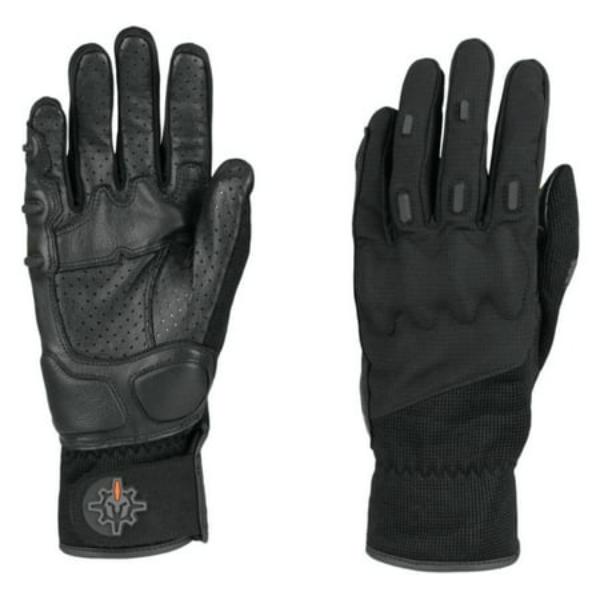 515075 Reflex Womens Vented Leather Motorcycle Gloves, Black - 2XL