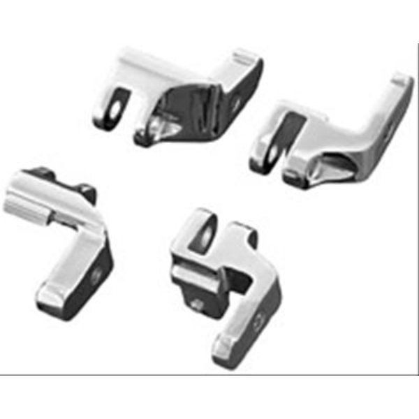 4588 Chrome Driver Board Relocator Brackets for 1990-Up Harley Davidson