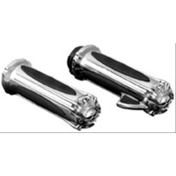 6295 Chrome Premium Zombie Grips with Throttle Boss