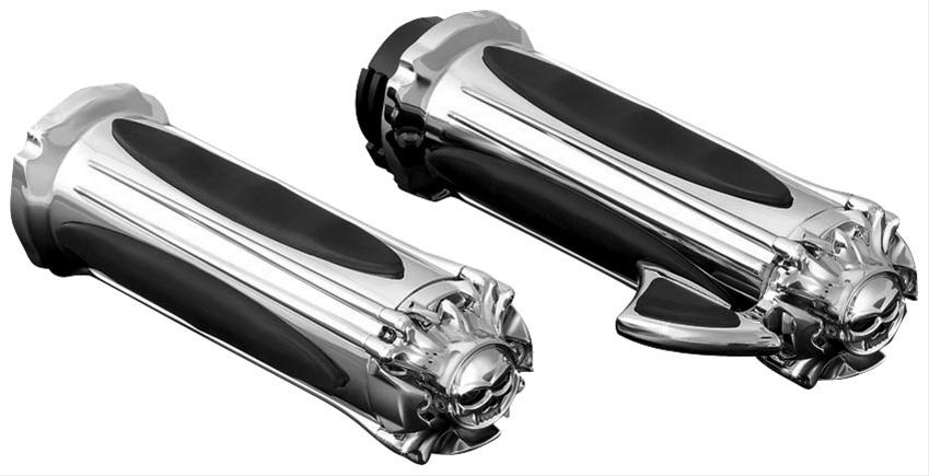 6296 Chrome Zombie Grips without Throttle Boss