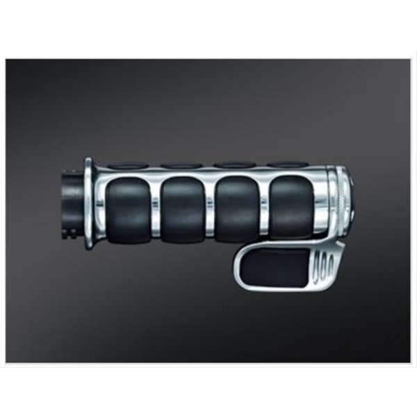 6342 Chrome Premium ISO Grips with Boss for 1982-2019 Harley-Davidson