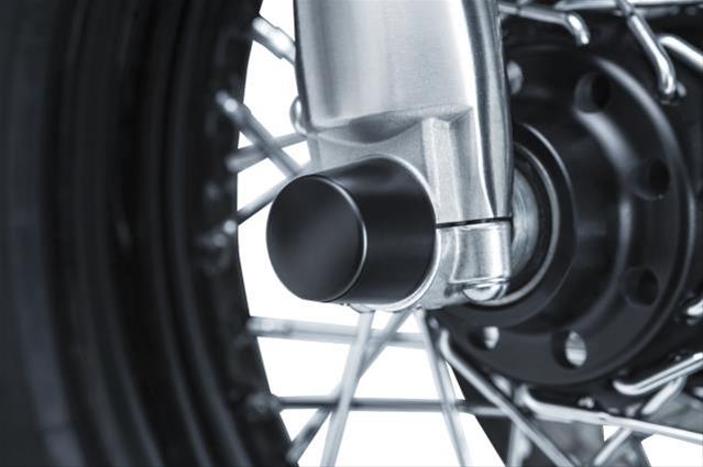 1229 Black Front Axle Nut Caps for 2014-2017 Harley-Davidson Dyna