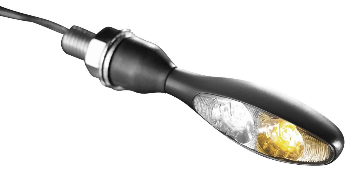 White, Amber & Satin Black Micro 1000 Collection Turn Signals