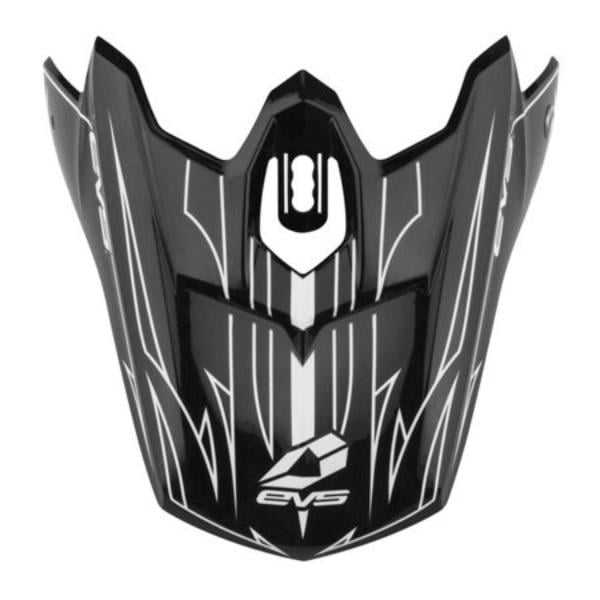 H16T3P-VSMBKW T3 Pinner Visor, Matte Black & White