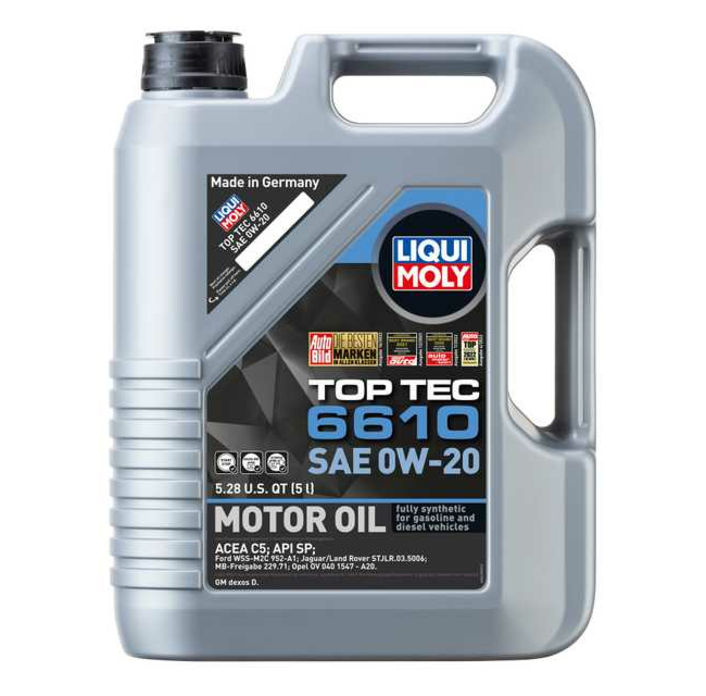 22190 5 Liter SAE 0W20 Top Tec 6610 Motor Oil