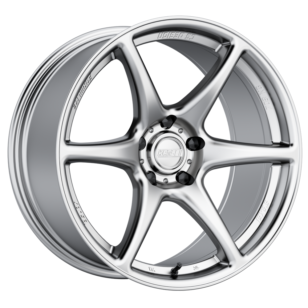 K11S-199512-12 19 x 9.5 in.  K11S Tandem 5 x 114.3 in. Bolt Pattern 12 mm Offset 73.1 mm Bore Hyper Silver Wheel