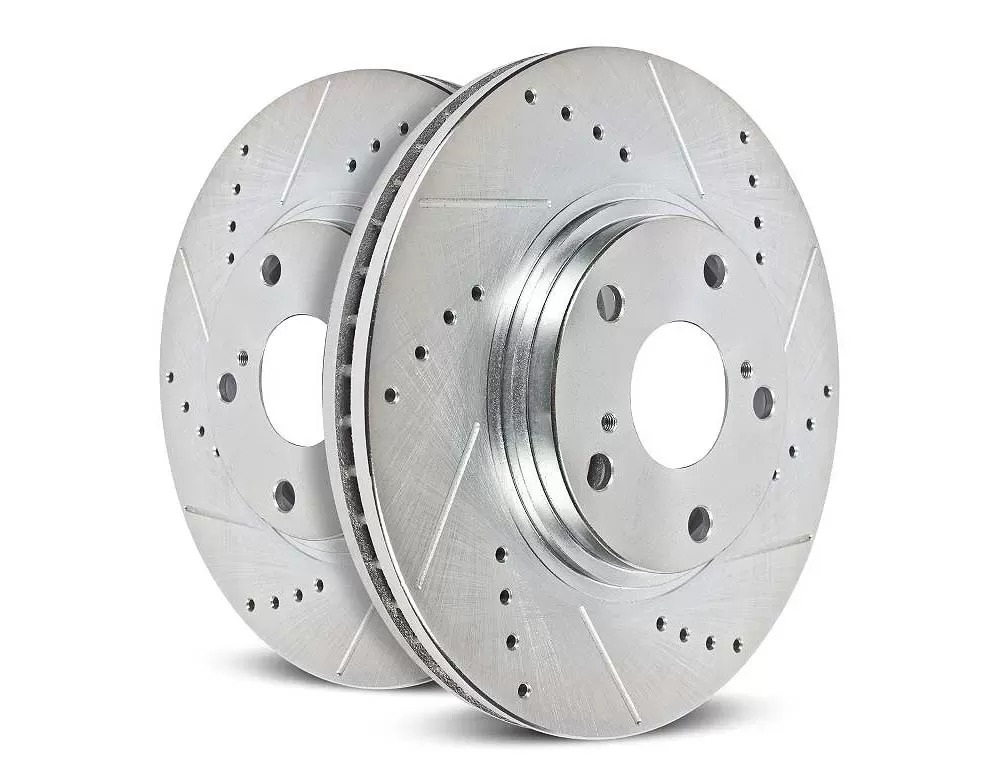 PowerStop JBR569XPR Rear Evolution Drilled & Slotted Rotors for 1996-1999 Acura SLX, Pack of 2