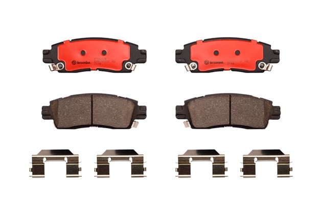 P10010N 18 mm Rear Premium NAO Ceramic OE Equivalent Pad for 2008-2017 Buick Enclave