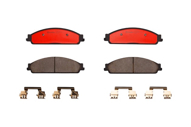 P24120N 17 mm Premium NAO Ceramic OE Equivalent Pad for 2005-2007 Ford Five Hundred