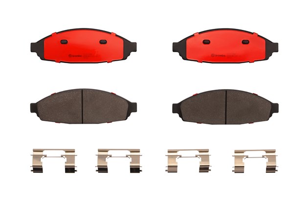 P24128N 17 mm Front Premium NAO Ceramic OE Equivalent Pad for 2003-2011 Ford Crown Victoria & Lincoln Town Car
