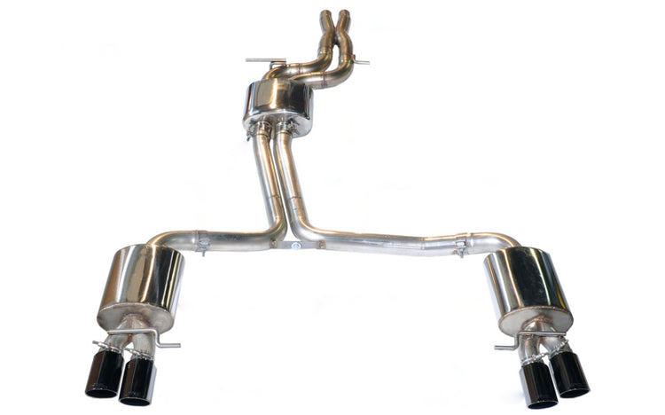 3015-43030 90 mm Diamond Black Tips Touring Edition Exhaust System for 2013 Audi S5 Base