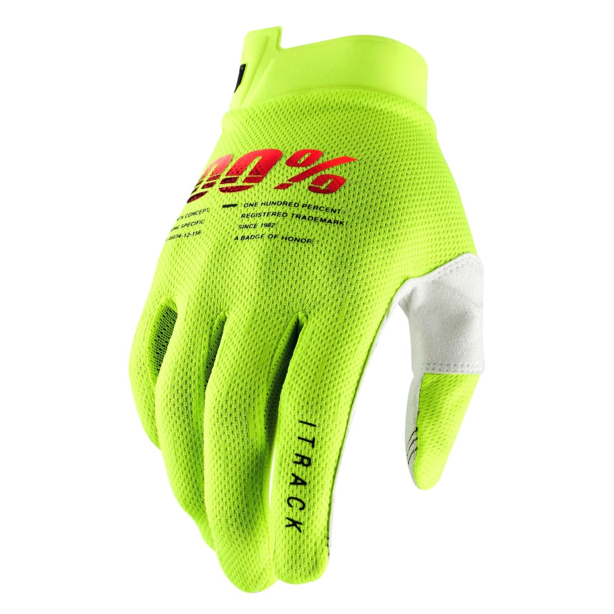 Picture of 100 Percent 10008-00013 Itrack Gloves&#44; Fluorescent Yellow - Extra Large