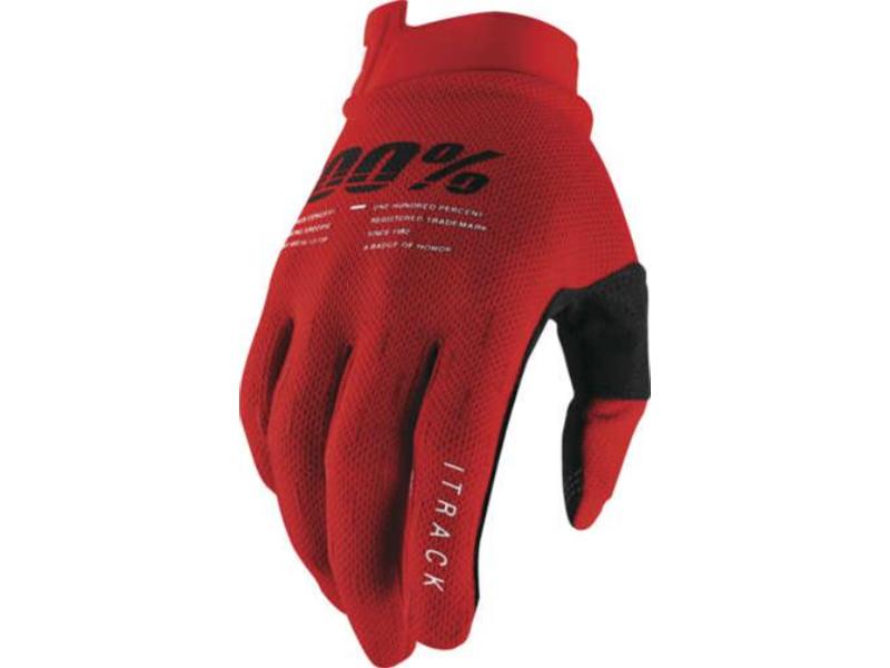 Picture of 100 Percent 10008-00015 Itrack Gloves&#44; Red - Small
