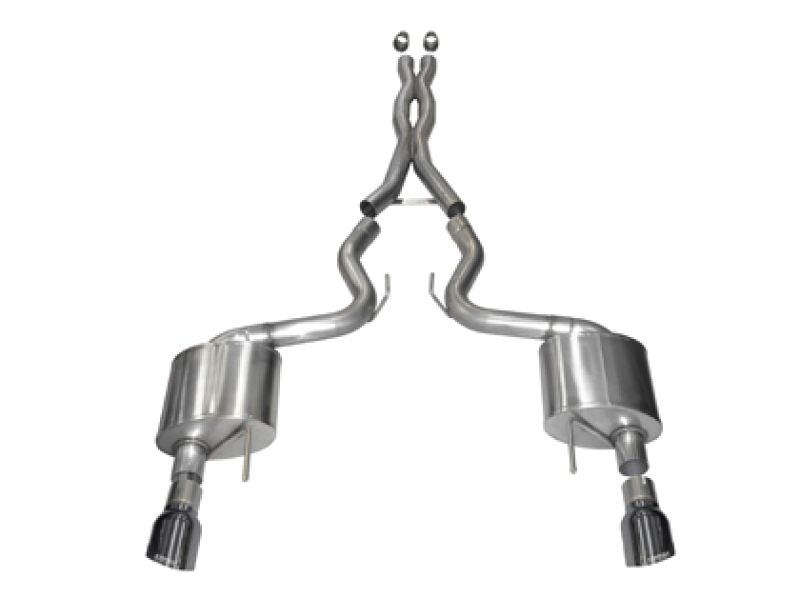 21238BPC Cat-Back Dual Rear Exit with 4 in. Twin Black Tips for 2022-2023 Chevrolet Silverado 1500