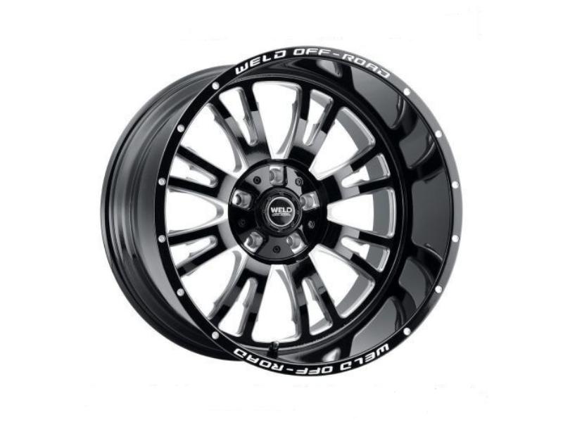 W15809082500 20 x 9 in. & 8 x 165.1 mm BP-0 Offset & 5 BS & 125.1 Slingblade Bore Wheel, Gloss Black