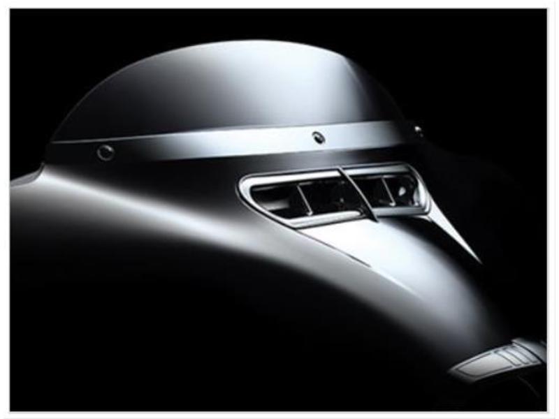 1389 Smooth Windshield Trim, Black