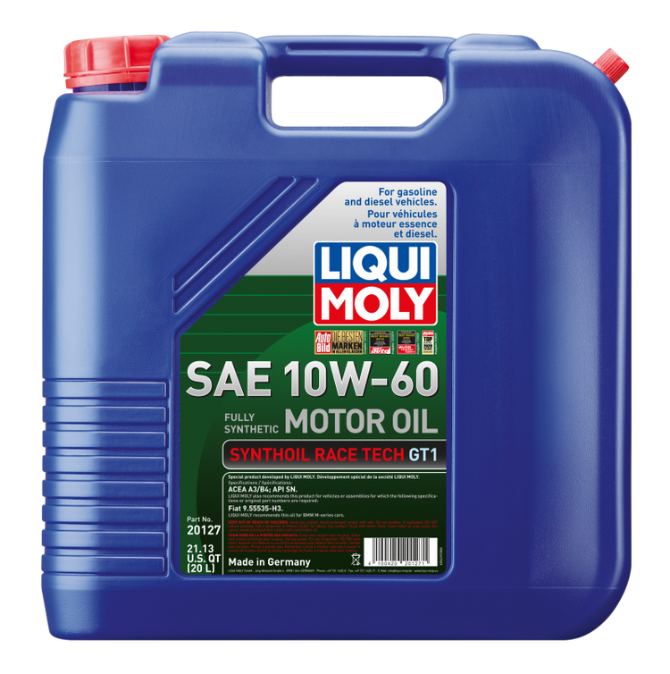 20127 20L Synthoil Race Tech GT1 SAE 10W60 Motor Oil